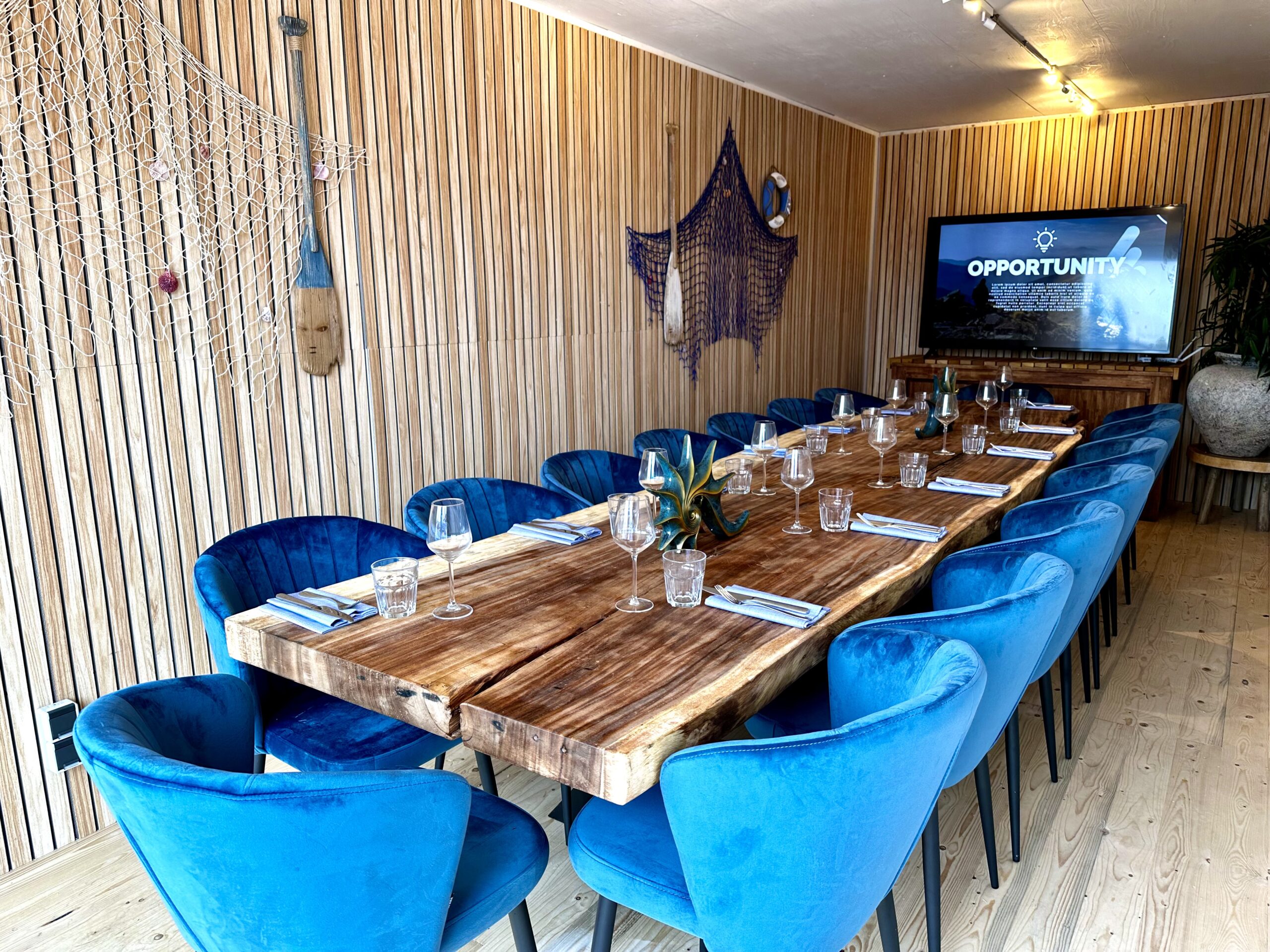 Ruimte Sunshine - boardroom voor 14 personen bij Beachclub Atlantis